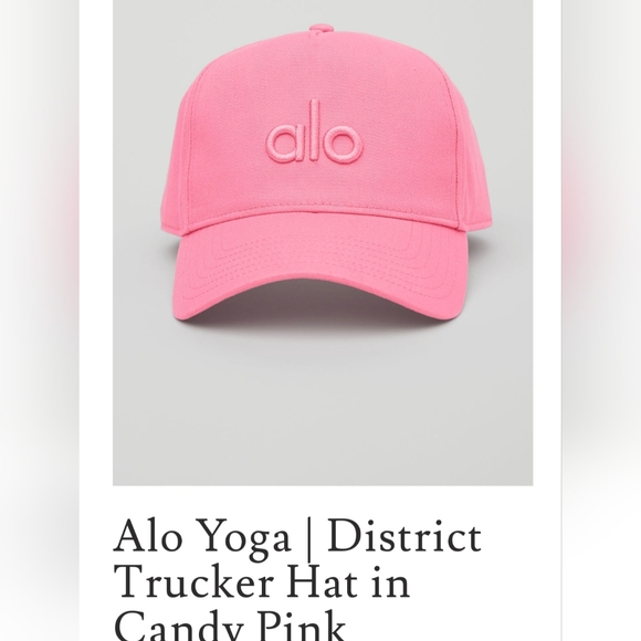 ALO Yoga Accessories - Alo Yoga District Trucker Hat cap in Candy Pink